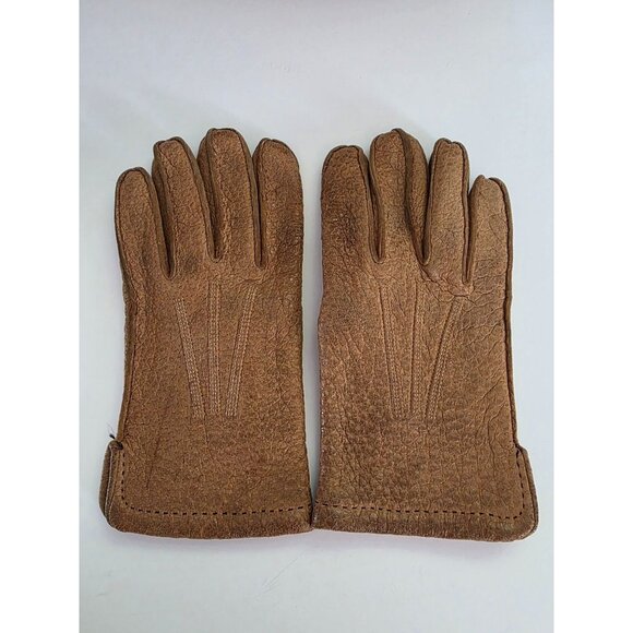 Chesterton By Super X 9 Brown Leather Work Gloves Mens - Picture 1 of 4